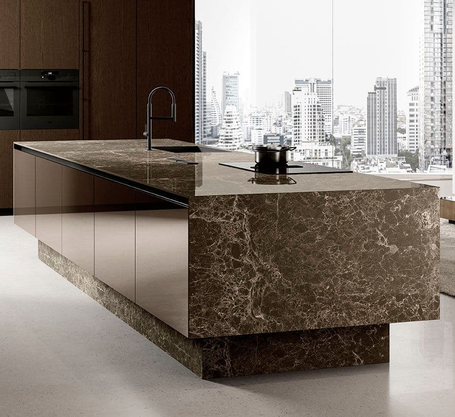 21. Waterfall Countertops Kitchen
