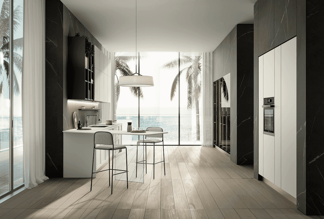 30. Black and White Kitchen