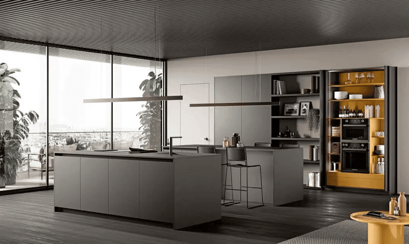 2. Sleek Stone and Soft Gray